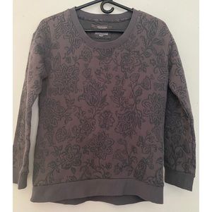 Sonoma Grey Floral Sweatshirt